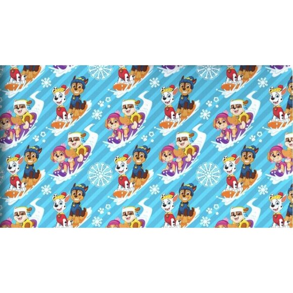 Hallmark Wrapping Christmas Paper Paw Patrol Chase and Friends Sledding Holiday - Picture 1 of 4